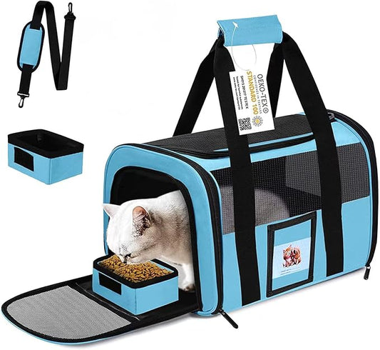 Extra Large Pet Carrier 20 lbs+, Soft Sided Cat Carriers by SECLATO
