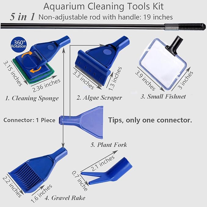Aquarium Cleaning Tools Kit 5 in 1 Function - Image 2