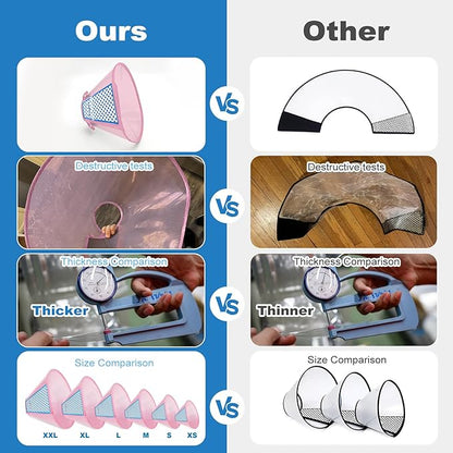 Supet Dog Cone Collar Adjustable After Surgery, Comfortable Pet Recovery Collar - Image 4