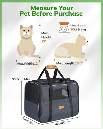 Morpilot Pet Travel Carrier Bag, Soft-Sided Dog Carrier Cat Carrier Pet Carrier - Image 5