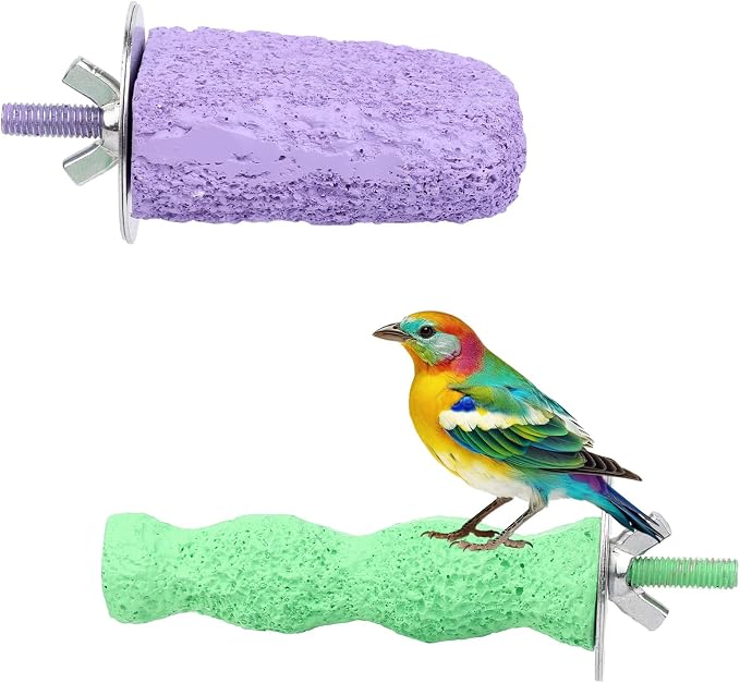 2pcs Anti-Slip Bird Beak Grinding Stones, Washable Resin Bird Beak Trimmer & by Unknown