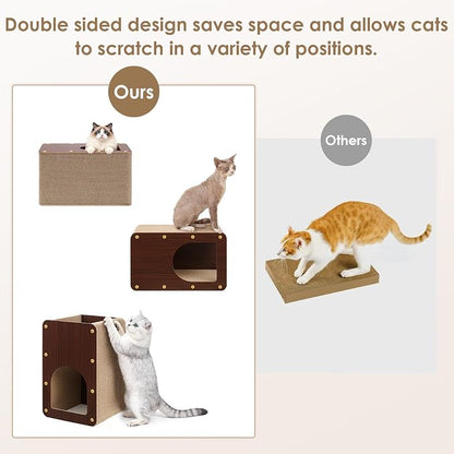 EHEYCIGA Cardboard Cat Scratcher House, 17-Inch Corrugated Cat Scratcher - Image 4