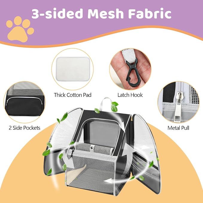 Cat Backpack Carrier Large Pet Backpack - Image 3
