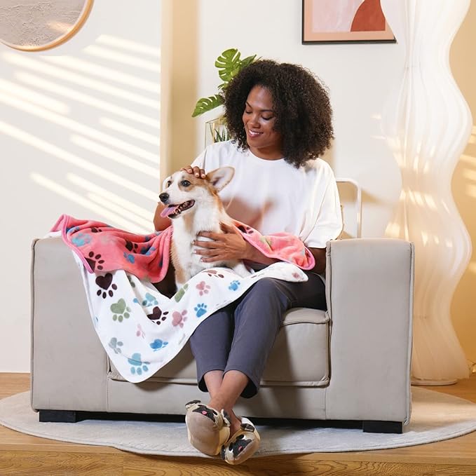 Luciphia 1 Pack 6 Dog Blankets Cat Soft Fluffy Fleece Pet Blanket Warm Cute - Image 4