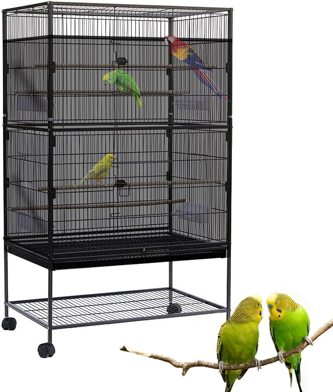 Bird Cage Seed Catcher Large Bird Cage Cover 118 * 31 inches Adjustable Net by SYOOY
