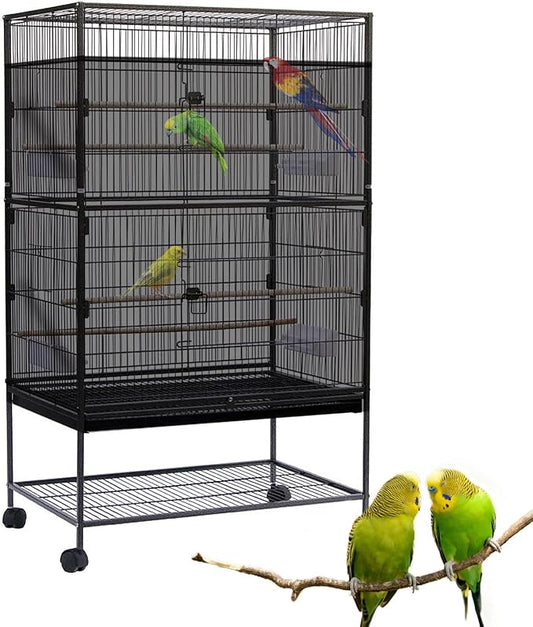Bird Cage Seed Catcher Large Bird Cage Cover 118 * 31 inches Adjustable Net by SYOOY