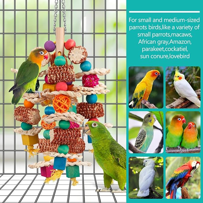 lovyoCoCo Parrot Toys Bird Toys Natural Corn Cob Bird chew Toys - Image 5