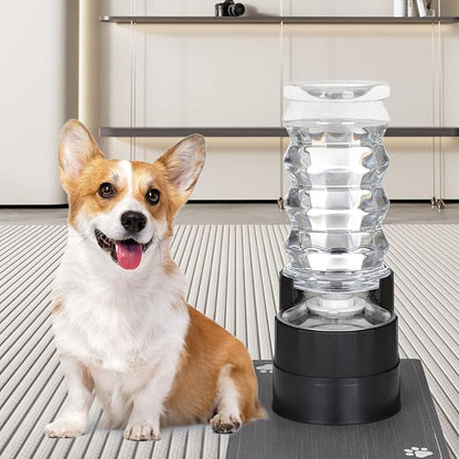 RIZZARI Large Water Dispenser for Dogs: 8L Black Raised Gravity Auto-Refill - Image 7