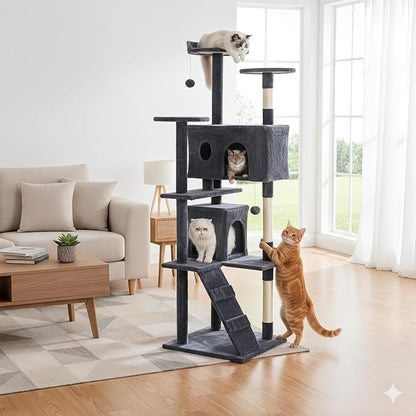 Sweetcrispy 80 Inch Cat Tree Tower, Indoor Cat Condo - Image 3
