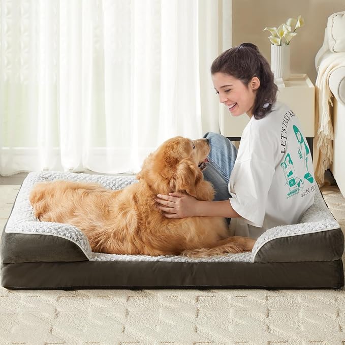 Orthopedic Dog Bed for Extra Large Dogs, Egg Crate Foam Bed for Extra Large Dogs - Image 5