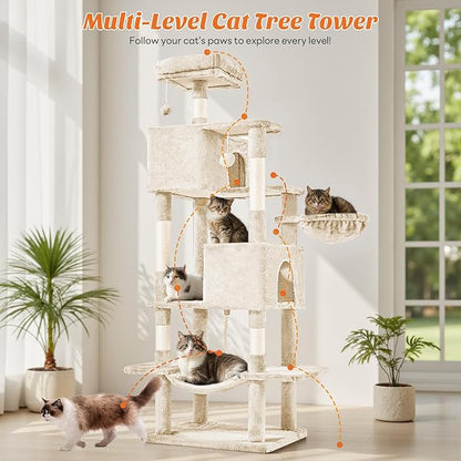 Sweetcrispy 66 Inch Cat Tree Tower, Pet Condo - Image 2