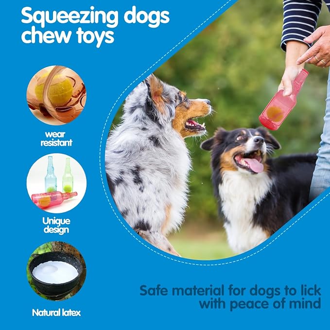 Tennis Ball in Bottle Dog Toy Reinforced and Thickened Rubber Bottle Dog Chew - Image 5