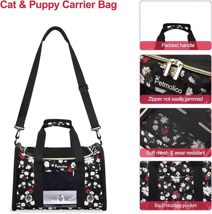 Petmolico Cat Carrier Dog Carrier, Airline Approved Soft Pet Travel Carrier - Image 2