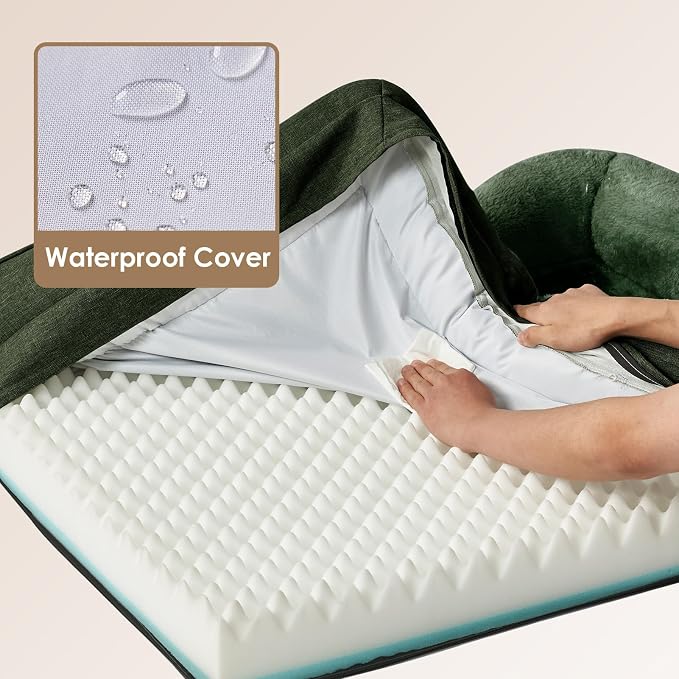 EHEYCIGA Orthopedic Dog Bed for Medium Dog, Waterproof Liner & Washable - Image 3
