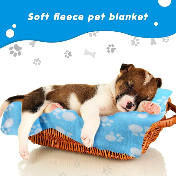 Chumia 28 Pieces Puppy Blanket Bulk Small Fleece Pet Blanket - Image 6