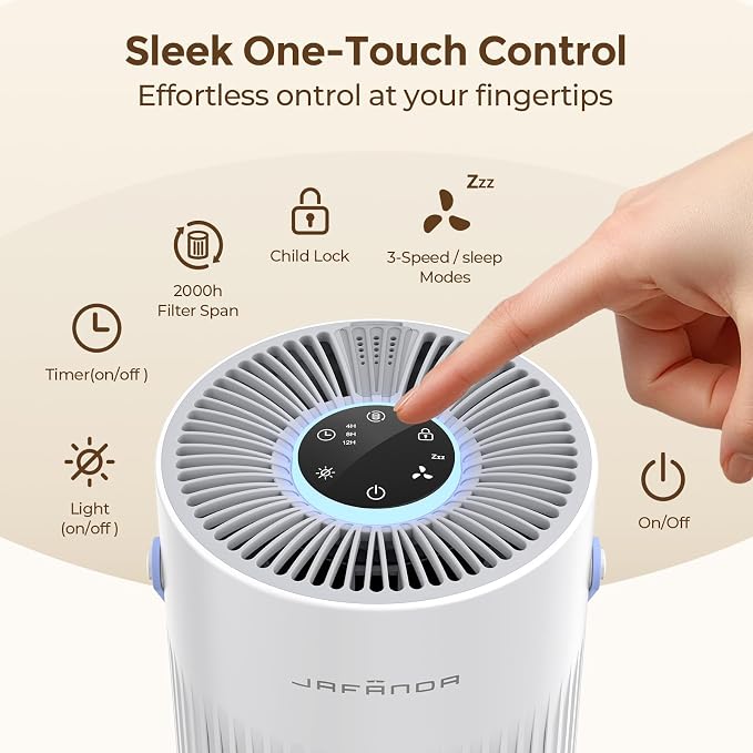 Air Purifiers for Bedroom, Jafända Pet Hair Air Purifier, Max 650 ft², 3-in-1 - Image 6