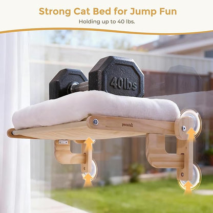 Pecute Foldable Cat Window Perch, Cloud-Soft Cat Bed - Image 4