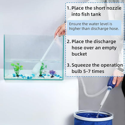 AQUANEAT Aquarium Vacuum Siphon, Fish Tank Water Changer, Gravel Cleaner - Image 5