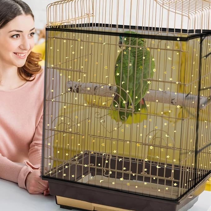 Daoeny Bird Cage Seed Catcher, Large Bird Cage Cover, Adjustable Soft Airy - Image 5