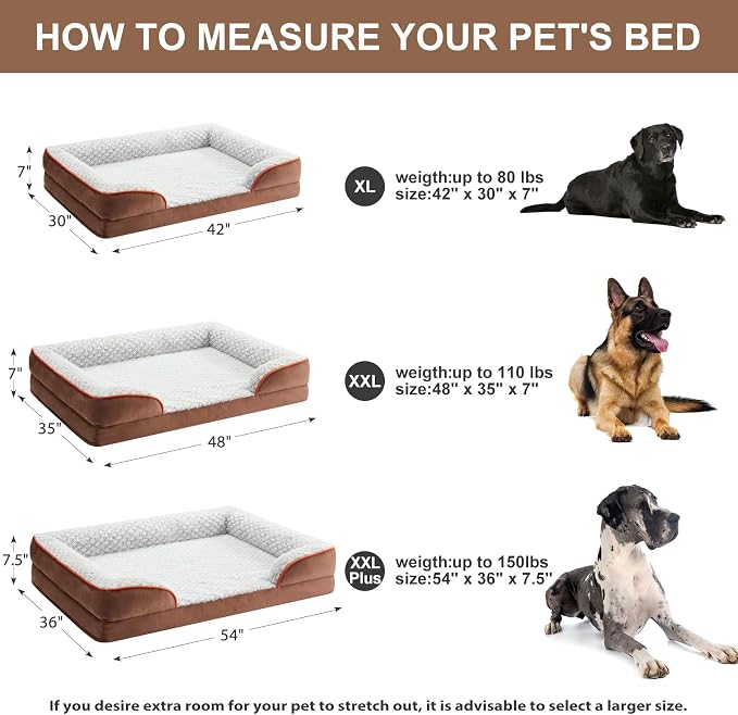 Orthopedic Dog Bed for Extra Large Dogs, Egg Crate Foam Bed for Extra Large Dogs - Image 4