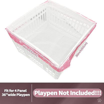 PJYuCien Dog Playpen Mesh Top Cover, Fits 36 Inch 4 Panels Regular Square - Image 2