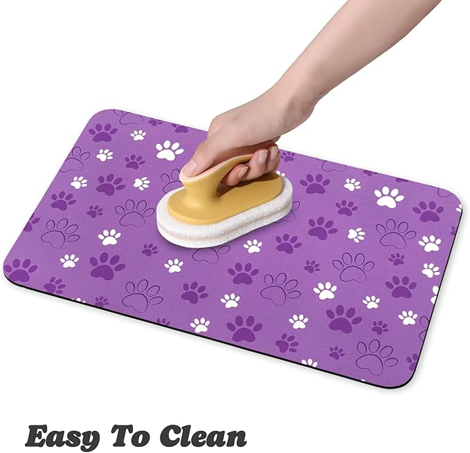 Dog Food Mat, Absorbent Water Bowl Mats Cat Pet Feeding Placemats 24 * 32 inch - Image 4