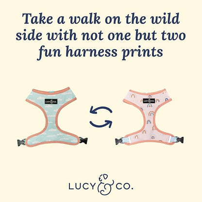 Lucy & Co. in The Clouds, Cute Reversible Dog Harness Walking Halter - Image 3