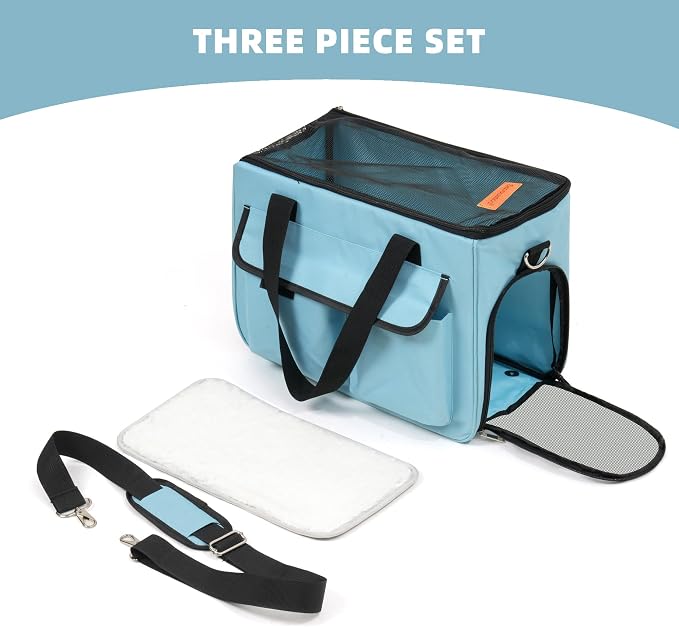 Cat & Dog Carrier for Pets Up to 15 Lbs, Airline Approved Soft-Sided - Image 8