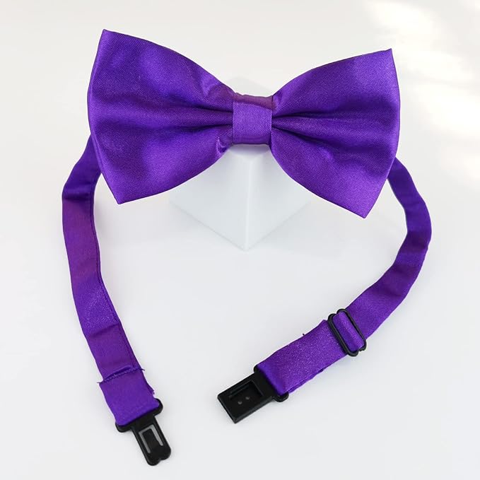 KOOLMOX Purple Dog Bow Ties Large Dogs, Adjustable Dog Collar Bow Tie - Image 3