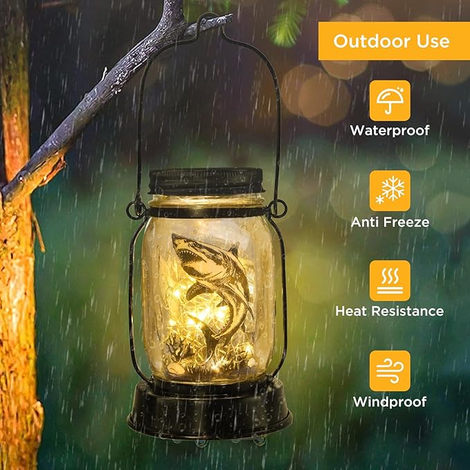 kyoryuger Shark Gifts for Women/Men Shark Solar Lanterns Dog Mom Birthday Jaws - Image 7