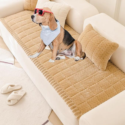 Sofa Cover Fuzzy Couch Cover for Pet, Couch Covers for Dogs Washable Non-Slip - Image 2