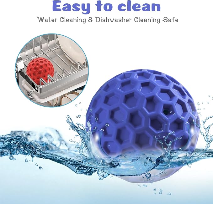 HIPPIH Indestructible Squeaky Dog Toys, Interactive Dog Balls 2 Pack, Chew Toys - Image 7
