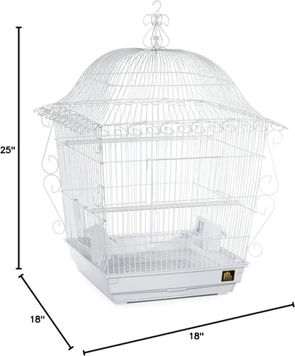 Prevue Pet Products Jumbo Scrollwork Bird Cage 220W White, 18-Inch by 18-Inch - Image 2