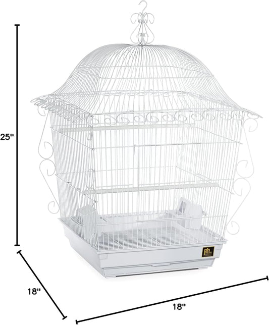 Prevue Pet Products Jumbo Scrollwork Bird Cage 220W White, 18-Inch by 18-Inch - Image 2