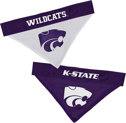 Pets First Collegiate Pet Accessories, Reversible Bandana, Kansas State by PETSFIRST