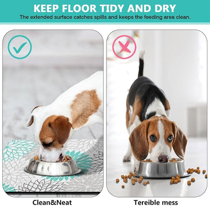 Pet Feeding Mat for Floors Waterproof Dog Mat for Food and Water Absorbent - Image 4