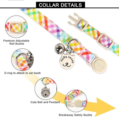 Lionet Paws 2pcs Pack Easter Cotton Cat Collar, Breakaway Buckle - Image 2