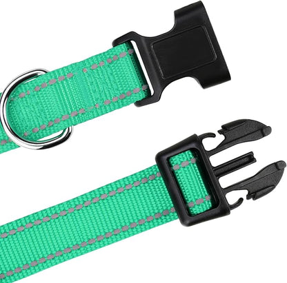 TagME Reflective Nylon Dog Collars, Adjustable Classic Pet Collar - Image 4