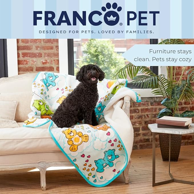 Franco Pet Care Bears Super Soft Cozy Waterproof Sherpa-Backed Blanket Throw - Image 6