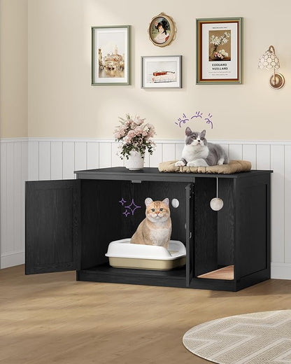 Cat Litter Box Enclosure, Hidden Litter Box Cabinet Furniture - Image 3