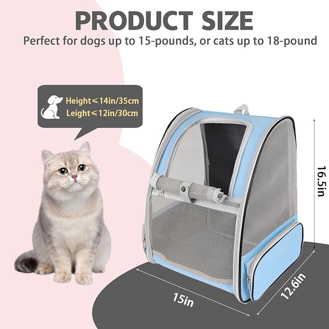 Cat Backpack Carrier, Pet Carrier Airline Approved - Image 2