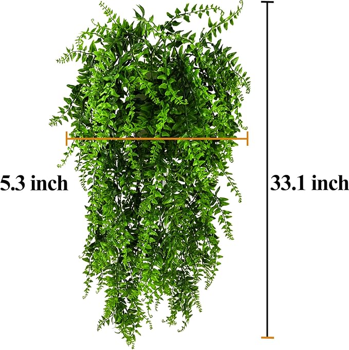 HERCOCCI 4 Pack Reptile Plants, Terrarium Hanging Plants Vines Artificial - Image 6