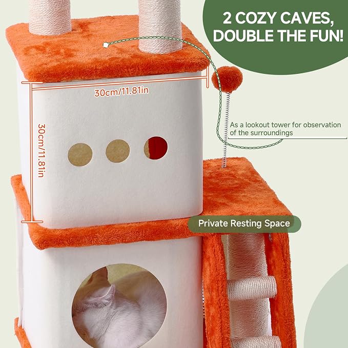 37.4-inch Cat Tree, Cat Tree Tower - Image 4