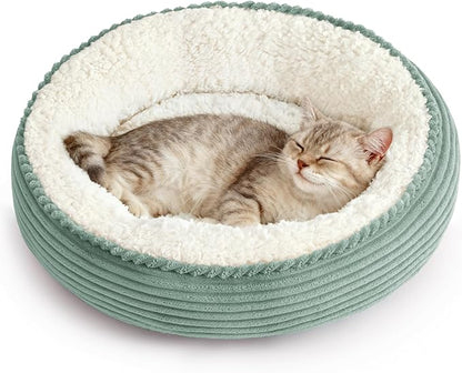 Love's cabin Round Donut Cat and Dog Cushion Bed, 20in Pet Bed by Lovescabin