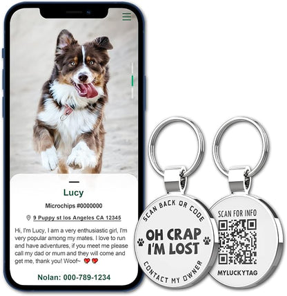 MYLUCKYTAG QR Code Pet ID | Personalized Dog & Cat Collar Tag | Online Profile - Image 5