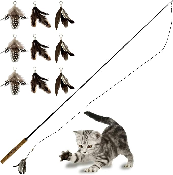 Forever Stick with 9 Feather Toy Lures by Repounce