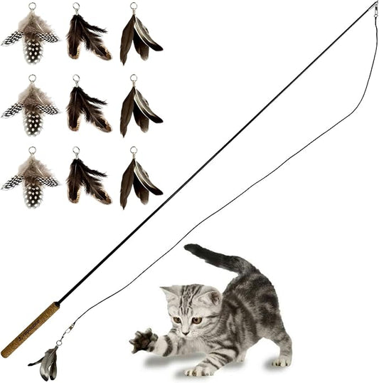Forever Stick with 9 Feather Toy Lures by Repounce