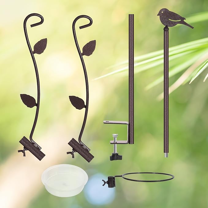 Deck Bird Feeder Pole Porch Multi-Hooks Hanging Kit - Image 6
