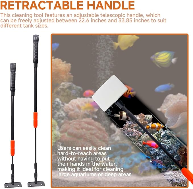 6 in 1 Aquarium Cleaning Tool Kit, Telescopic Handle Design, - Image 6