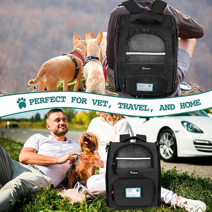 PetAmi Dog Backpack Carrier for Small Large Cat, Ventilated Pet Hiking Backpack - Image 7